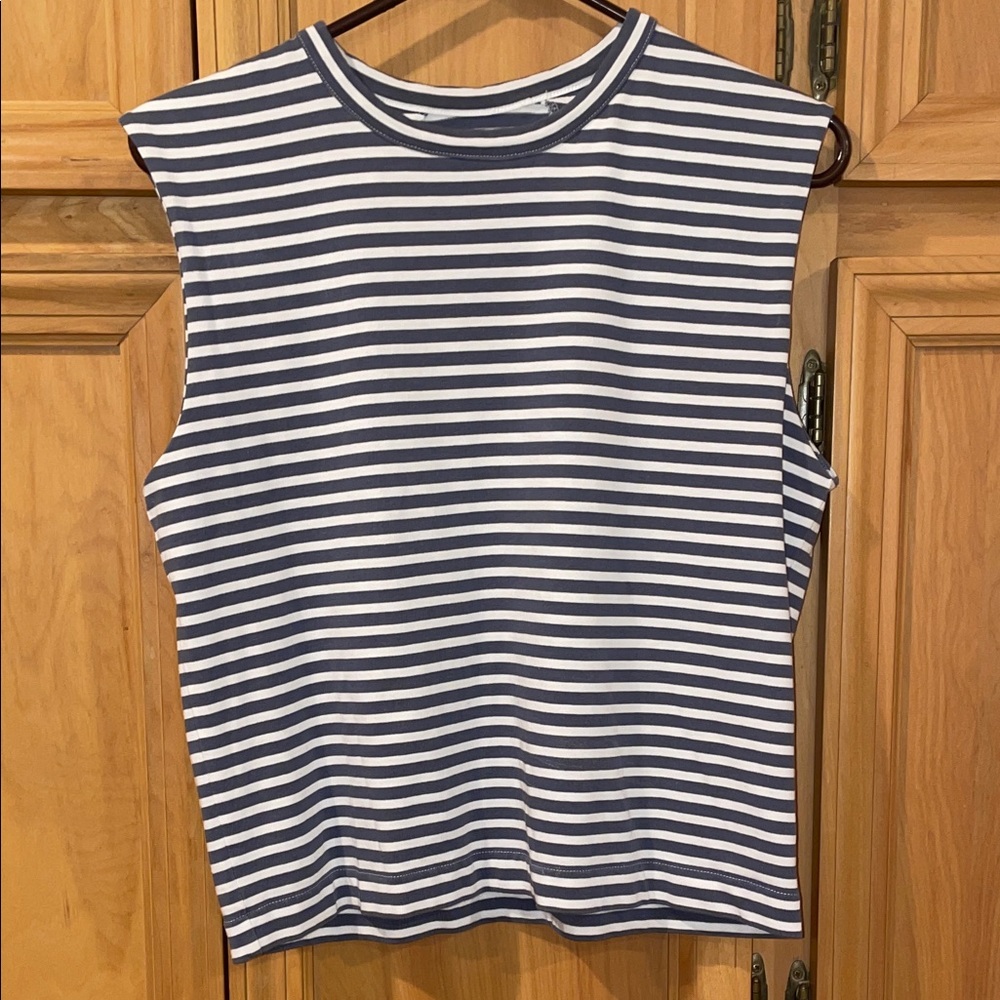 Madewell striped boxy tank top small